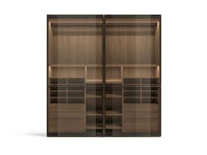VITRUM - Wood and glass wardrobe with sliding doors - wardrobe by Kico