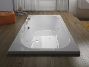 BOSSANOVA - Built-in hydromassage rectangular bathtub - Bathtub by Kinedo