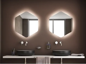 ESAGONO LED AMBIENTE - Wall-mounted mirror with integrated lighting - Sanitary accessories by KOH-I-NOOR
