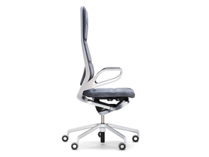 AURAY - Swivel leather office chair with 5-Spoke base - Office Chair by König Neurath