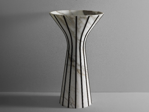 ATHENE - Contemporary style freestanding round marble washbasin - Washbasin by Kreoo