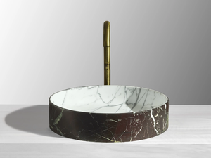 BLESSED CIRCLE - Countertop round marble washbasin - Washbasin by Kreoo