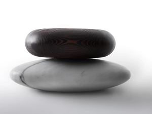 PAVÈ STONE - Marble and larch seat - Pouf by Kreoo