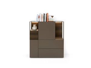AVENUE - Wooden highboard with integrated lighting - Cabinet by Kristalia