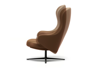 DUA RELAX - Swivel high-back armchair with 4-spoke base - Armchair by Kristalia