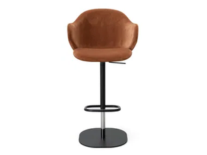 DUA - Stool height-adjustable with back - Stool by Kristalia