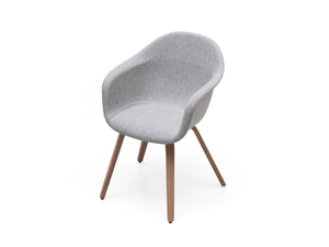 ELEPHANT - Fabric chair with armrests - Chair by Kristalia