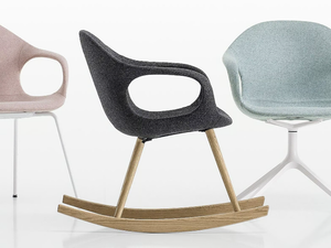 ELEPHANT ROCKING - Rocking fabric chair with armrests - Chair by Kristalia