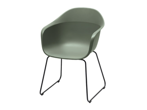 ELEPHANTINO - Sled base recycled plastic chair with armrests - Chair by Kristalia