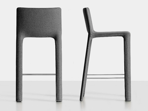 JOKO - High upholstered stool with back - Stool by Kristalia