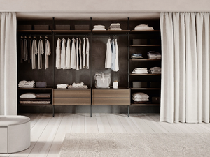 NOVEL - Sectional wooden walk-in wardrobe - wardrobe by Kristalia