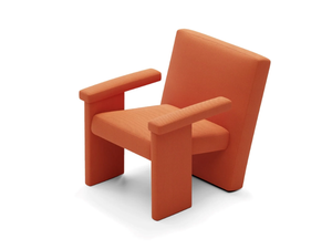 AGETTI - Fabric easy chair with armrests - Armchair by La Cividina