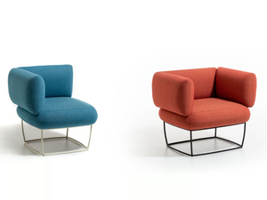 BERNARD - Fabric easy chair with armrests - Armchair by La Cividina