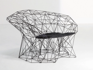 FILINEA - Steel armchair with armrests - Armchair by La Cividina