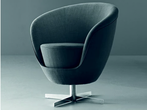 JANGO - Fabric armchair with 4-spoke base - Armchair by La Cividina