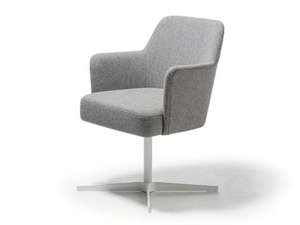 VELOUR - With 4-spoke base fabric chair with armrests - Chair by La Cividina