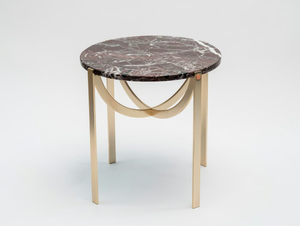 ASTRA - Round marble high side table - Coffee table by La Manufacture