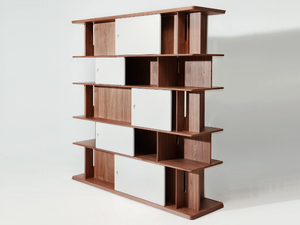INTERSECTION - Open solid wood bookcase - Cabinet by La Manufacture