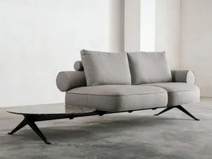 LUIZET - Sectional 2 seater fabric sofa with storage space - Sofa by La Manufacture