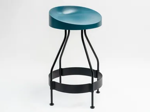OLINDIAS - High metal stool with footrest - Stool by La Manufacture