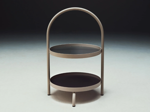 SET - Round metal coffee table with tray - Styling by La Manufacture