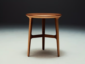 YAKISUGI - Round wooden coffee table - Coffee table by La Manufacture