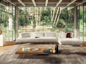 AIR SOFT FREE - 1916 - Fabric sofa with chaise longue - Sofa by Lago