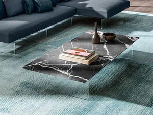 AIR XGLASS - Rectangular coffee table - Coffee table by Lago