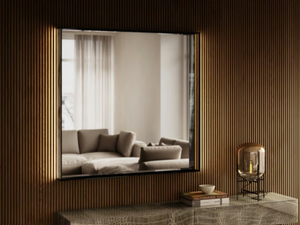 GLASS - 1449 - Wall-mounted mirror with integrated lighting - Accessories by Lago
