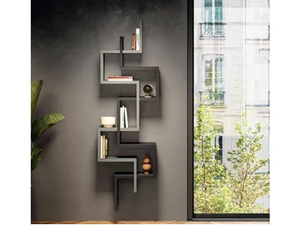 LAGOLINEA - 2634 - Floating open wooden bookcase - Cabinet by Lago