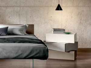 MORGANA - Bedside table with drawers - Side table by Lago