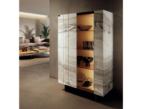 N.O.W. - 1390B - Glass highboard with integrated lighting - Cabinet by Lago