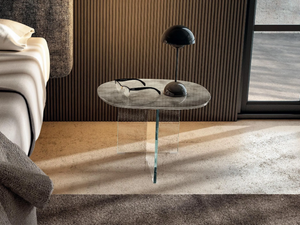 PLEASURE - Glass bedside table - Side table by Lago