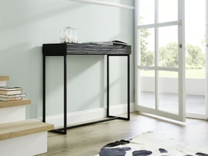 MIRA - Rectangular steel and wood console table with drawers - Console by Lambert