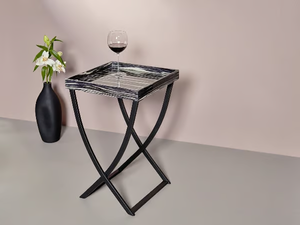 TRACY - Square coffee table with tray - Styling by Lambert