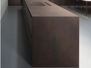 FURNISHING - OSSIDO - Ceramic kitchen worktop - Kitchen cabinet by Laminam