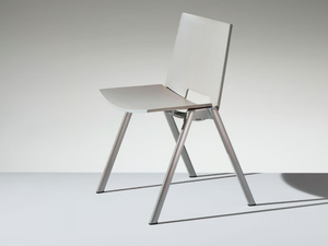 HL³ - Stackable wooden reception chair - Chair by LAMM