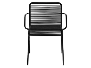 ARIA - Stackable garden chair with armrests - Chair by Lapalma