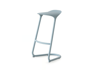 CROSS - Cantilever polyurethane stool with footrest - Stool by Lapalma