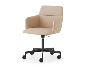 FOIL - Height-adjustable chair with castors with armrests - Chair by Lapalma