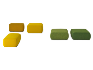 PLUS - Fabric pouf with fire retardant padding - Pouf by Lapalma