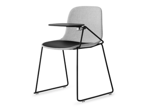 SEELA - Sled base stackable training chair with writing tablet - Chair by Lapalma