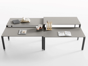 5TH ELEMENT - Height-adjustable rectangular office desk - Desk by Las Mobili