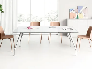 ENOSI EVO - Rectangular crystal meeting table - Table by Las Mobili