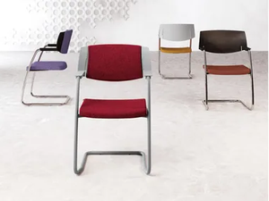 HELLÒ - Cantilever fabric training chair with armrests - Chair by Las Mobili