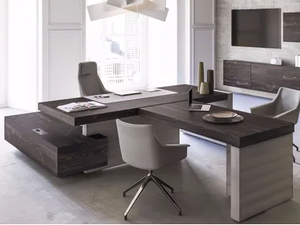 JERA - Sectional office desk with shelves - Desk by Las Mobili
