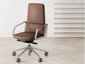 LEAD - Height-adjustable leather executive chair - Chair by Las Mobili