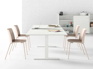 OXI - Rectangular wooden meeting table - Table by Las Mobili