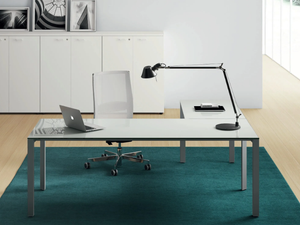 OXI TREND - Glass executive desk - Desk by Las Mobili