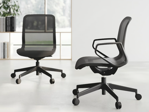 TRAMA - Height-adjustable mesh office chair with armrests - Chair by Las Mobili